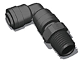 QCSEG Series Male National Pipe Thread (NPT) x Push In Swivel Polypropylene Elbow (QCSEG-14-2M-E-BPP)